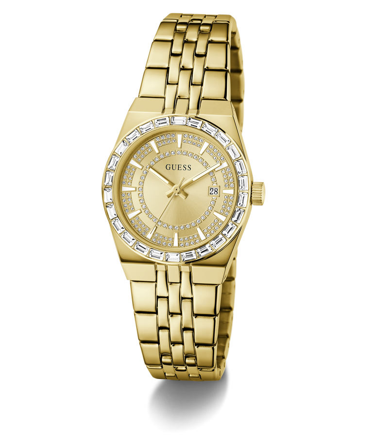 GUESS Ladies Gold Tone Date Watch angle