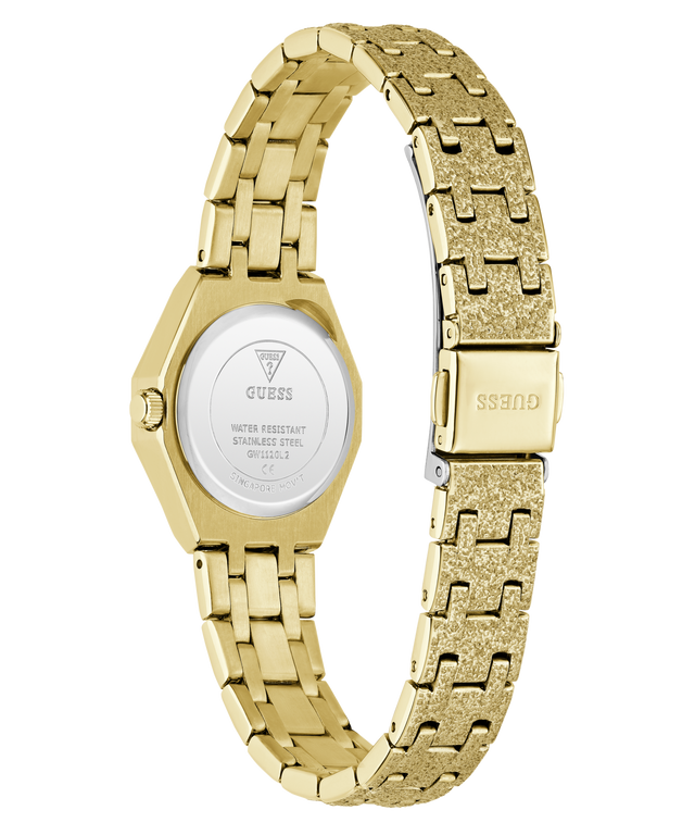 GUESS Ladies Pixie Gold Tone Analog Watch caseback