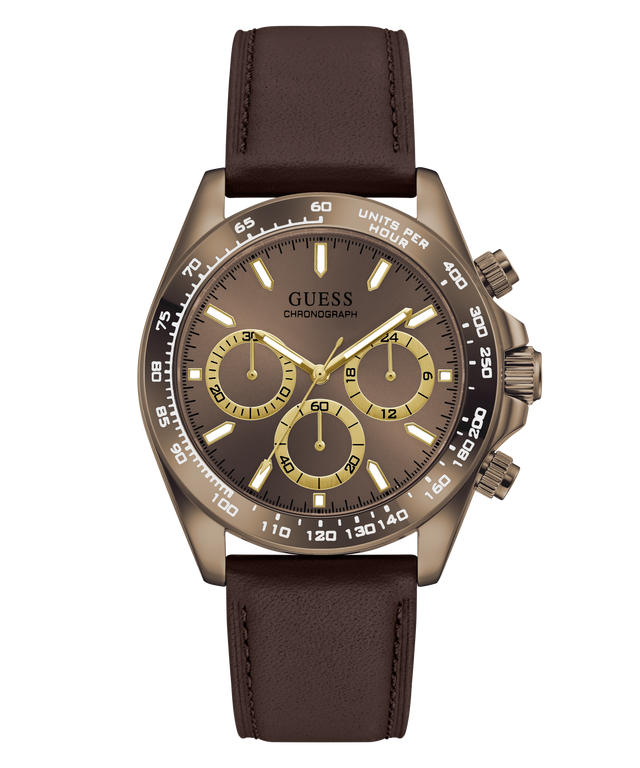 GUESS Mens Arthur Brown Coffee Chronograph Watch