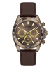 GUESS Mens Arthur Brown Coffee Chronograph Watch