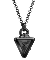 GUESS Mens Black Analog Watch Pendant