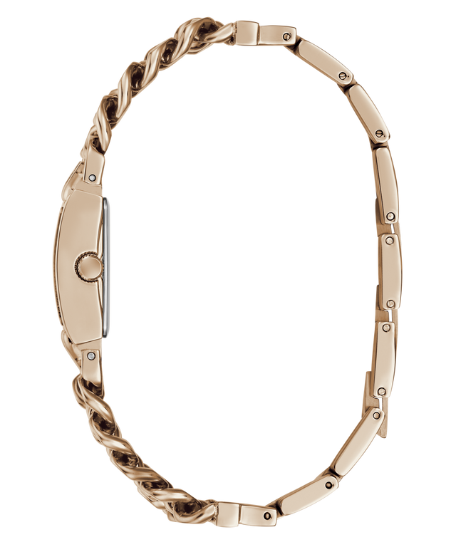 GUESS Ladies Micro Mod Rose Gold Tone Analog Watch side view