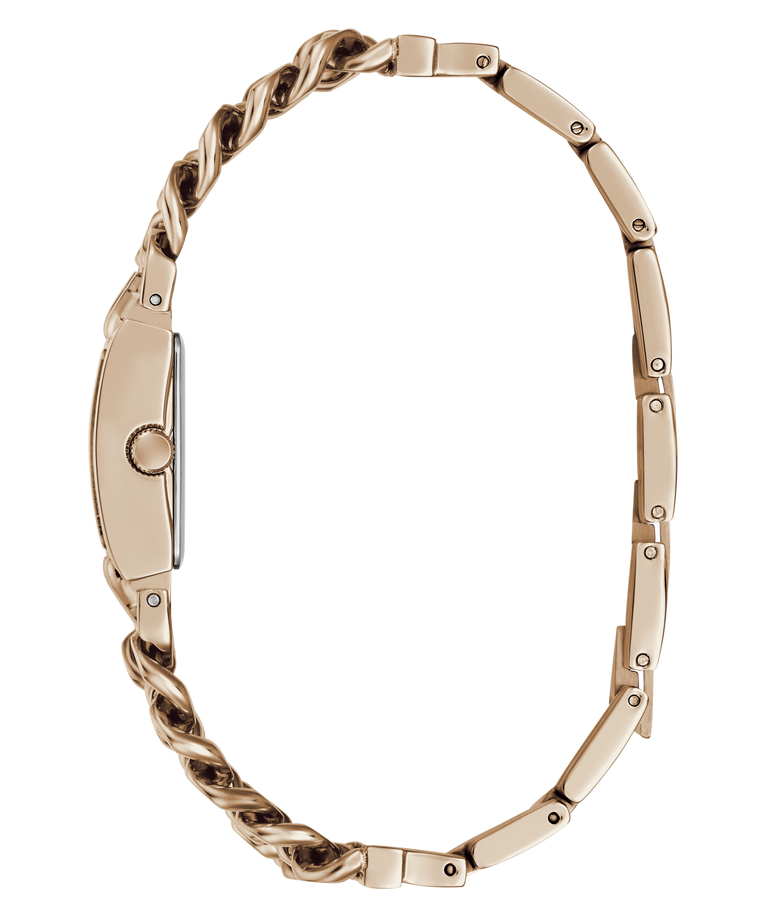 GUESS Ladies Micro Mod Rose Gold Tone Analog Watch side view