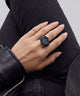 GUESS Ladies Black Analog Watch Ring