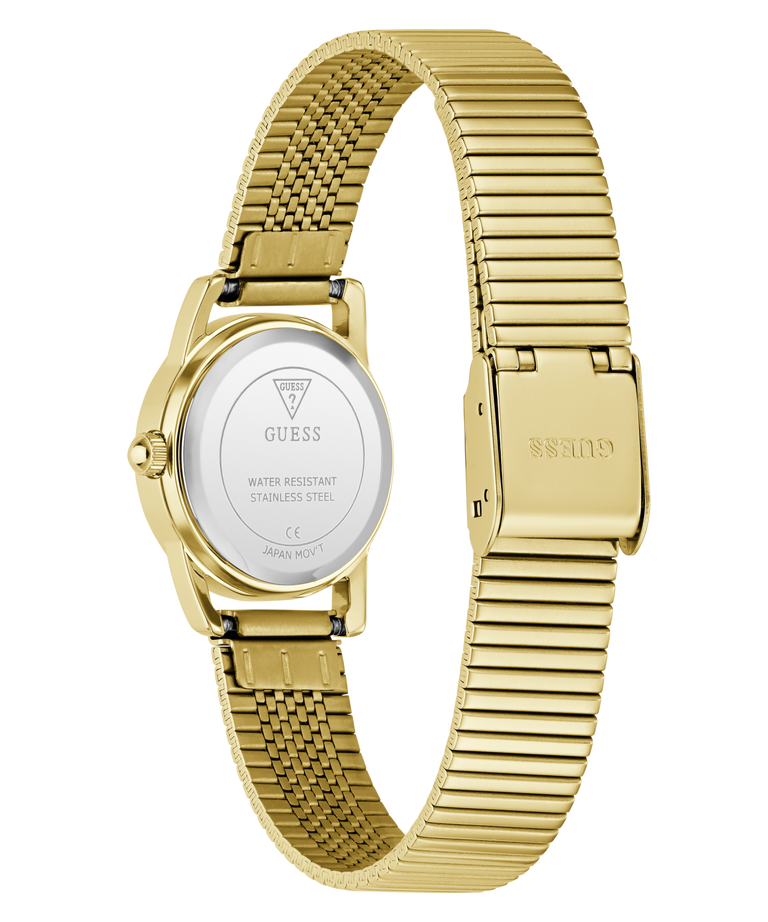 GUESS Archive Chris 95 Gold Tone Analog Watch caseback