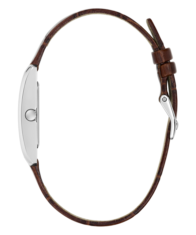 GUESS Archive Alex 90 Brown Silver Tone Analog Watch side view