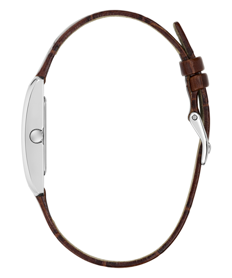 GUESS Archive Alex 90 Brown Silver Tone Analog Watch side view