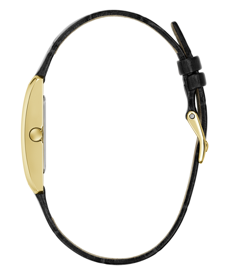 GUESS Archive Alex 90 Black Gold Tone Analog Watch side view