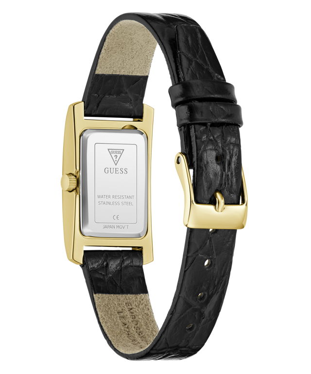 GUESS Archive Alex 90 Black Gold Tone Analog Watch caseback