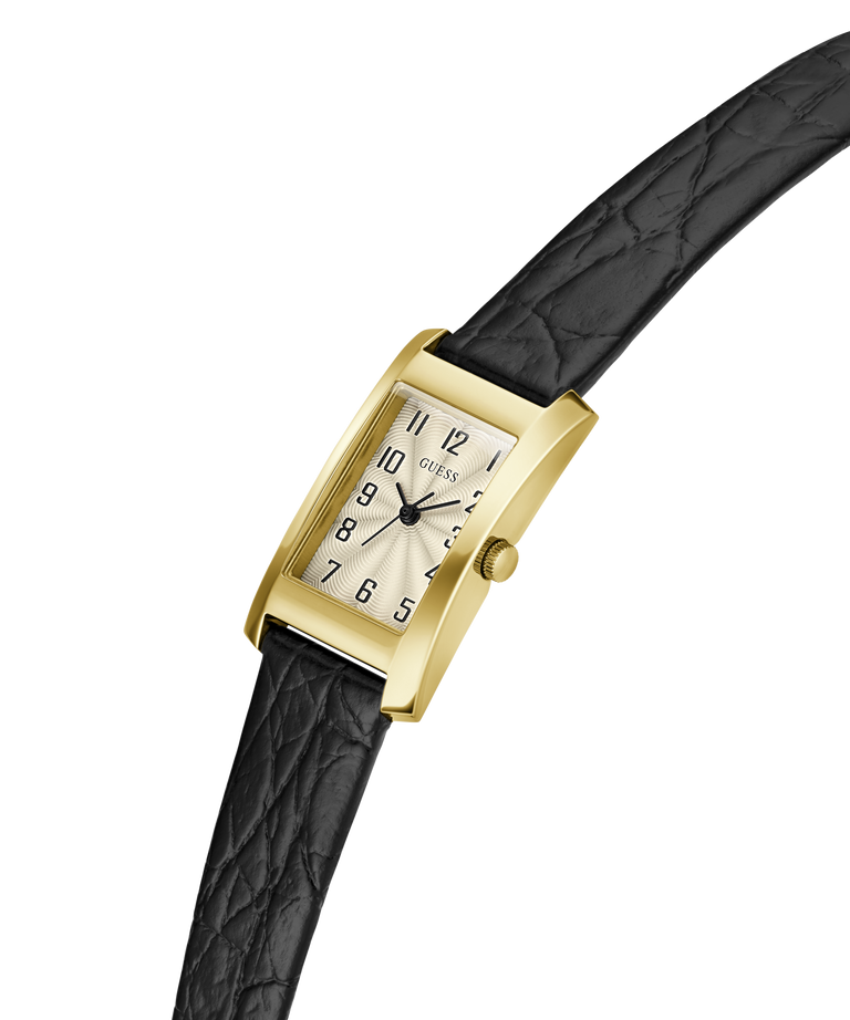 GUESS Archive Alex 90 Black Gold Tone Analog Watch lifestyle