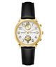 GUESS Archive Danny 90 Black Gold Tone Dual Time Watch