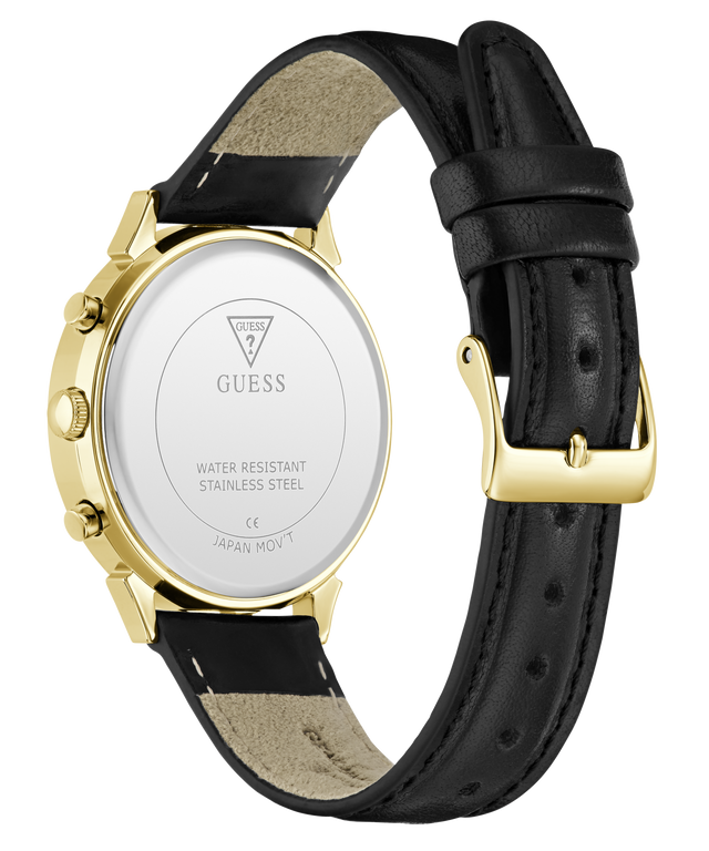 GUESS Archive Danny 90 Black Gold Tone Dual Time Watch caseback