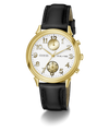 GUESS Archive Danny 90 Black Gold Tone Dual Time Watch