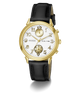 GUESS Archive Danny 90 Black Gold Tone Dual Time Watch