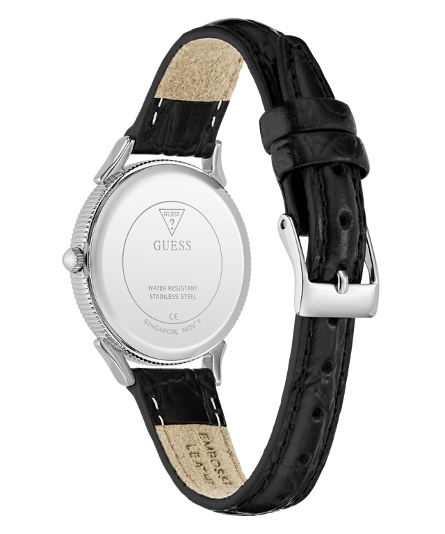 GUESS Archive Bobby 92 Black Silver Tone Analog Watch caseback