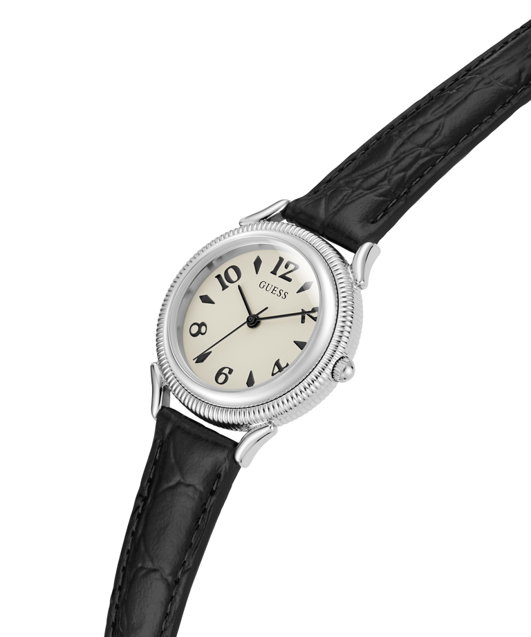 GUESS Archive Bobby 92 Black Silver Tone Analog Watch lifestyle