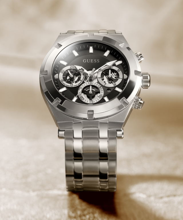GUESS Mens Silver Tone Multi-function Watch lifestyle