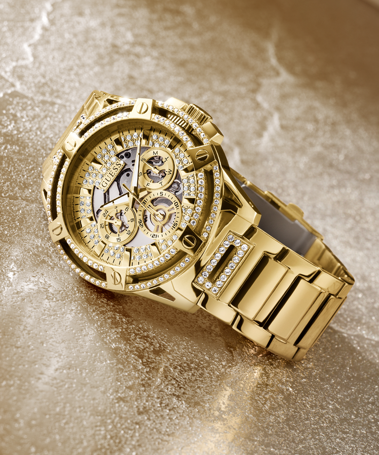 GUESS Mens Gold Tone Multi-function Watch lifestyle