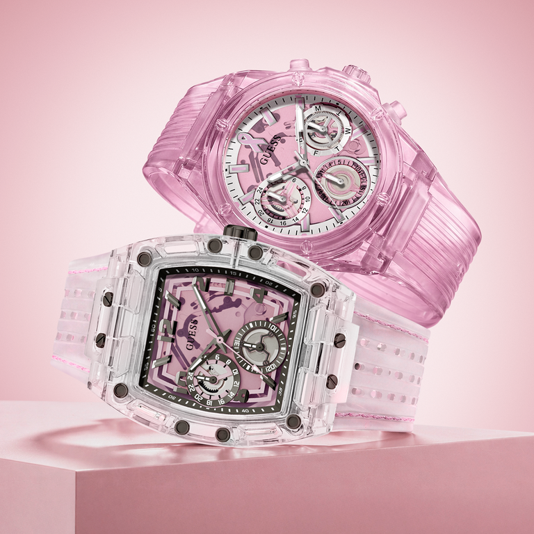 two pink watch for breast cancer awareness