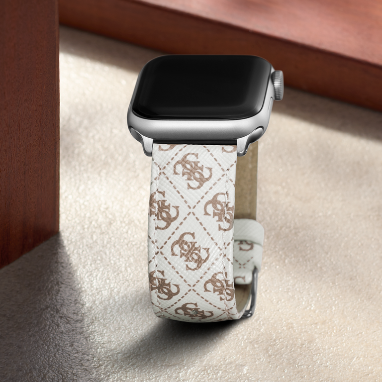 GUESS Apple watch band with logo pattern