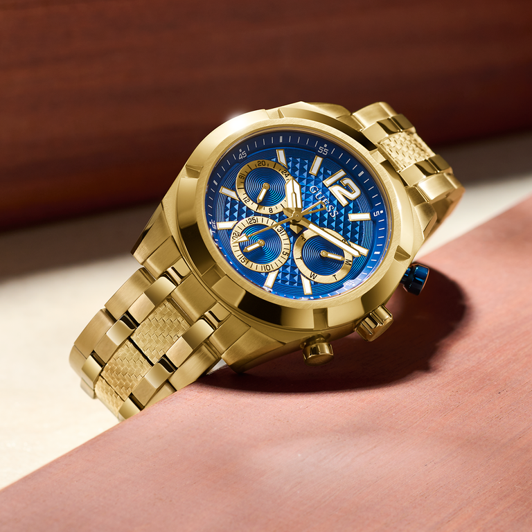 mens blue and gold watch
