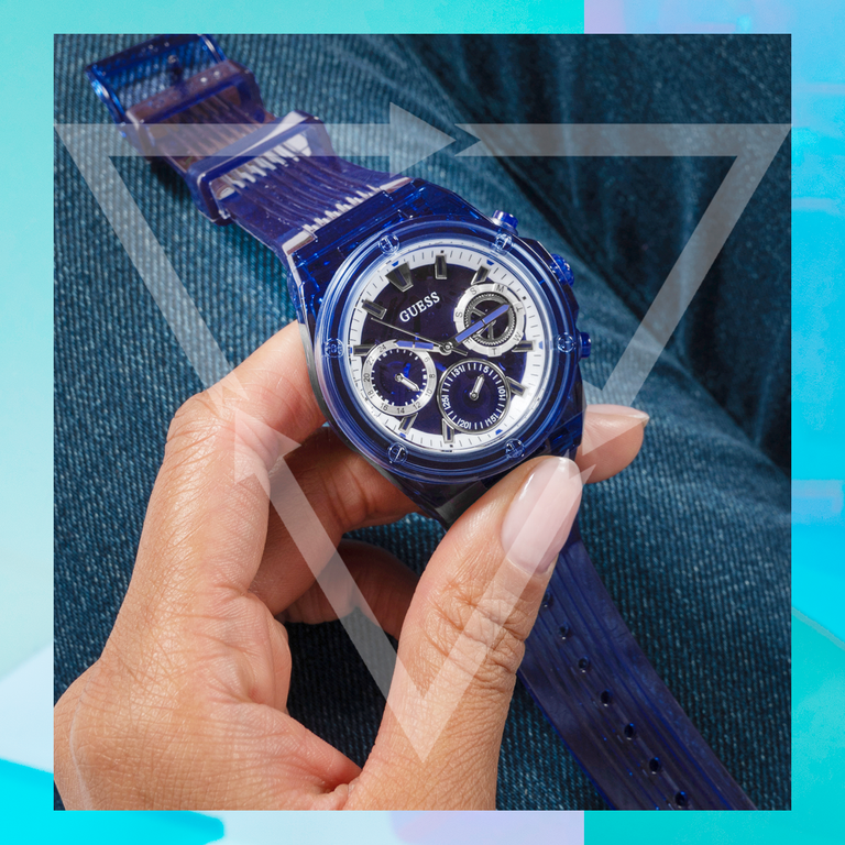 eco friendly bio based dark purple watch with triangle logo