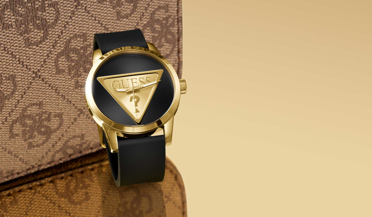 GUESS Mens Black Gold Tone Analog Watch - GW0781G4 | GUESS Watches US