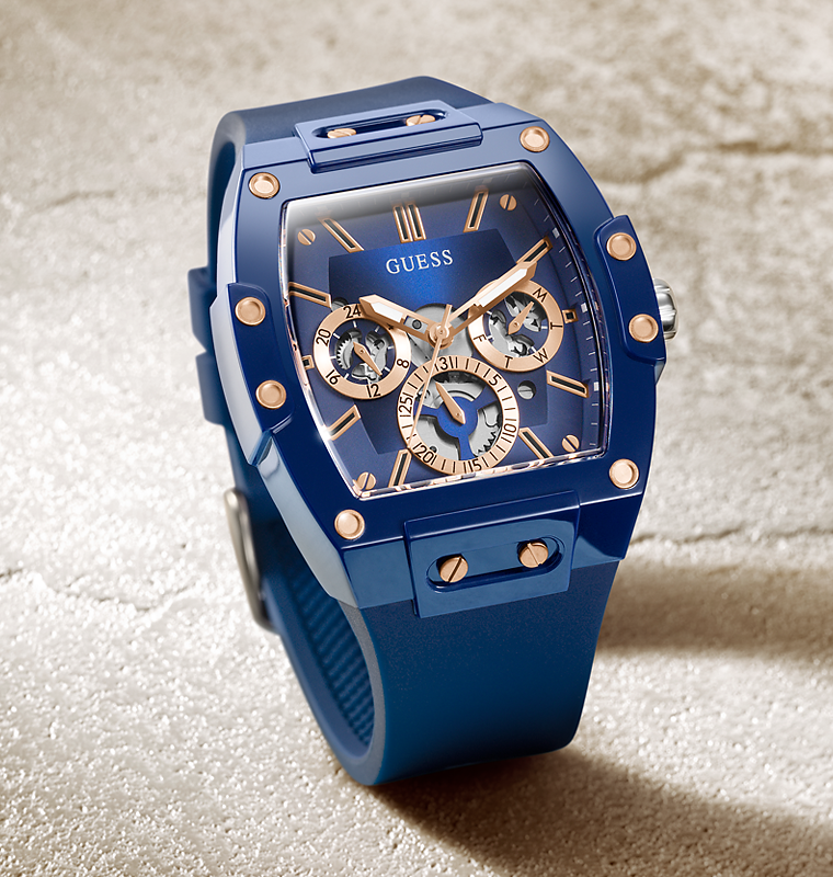 Mens GUESS - Watch Multi-function Watches GUESS US | Blue GW0203G7