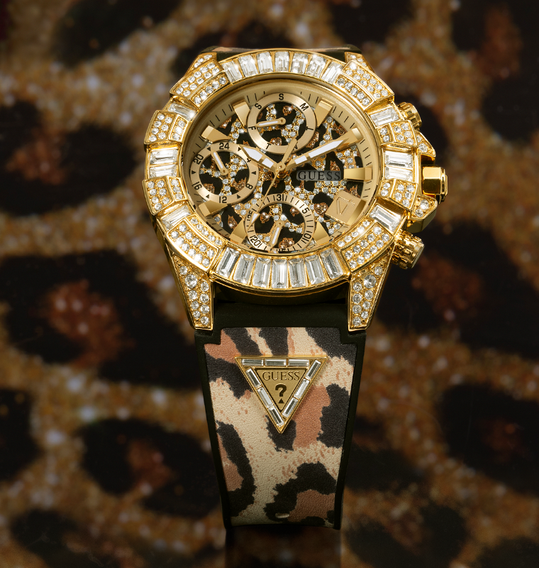Guess tiger print watch clearance