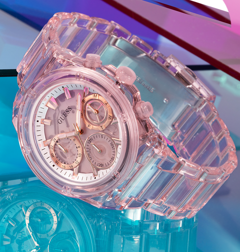 ECO-FRIENDLY PINK BIO-BASED WATCH - GW0438L2 | GUESS Watches US