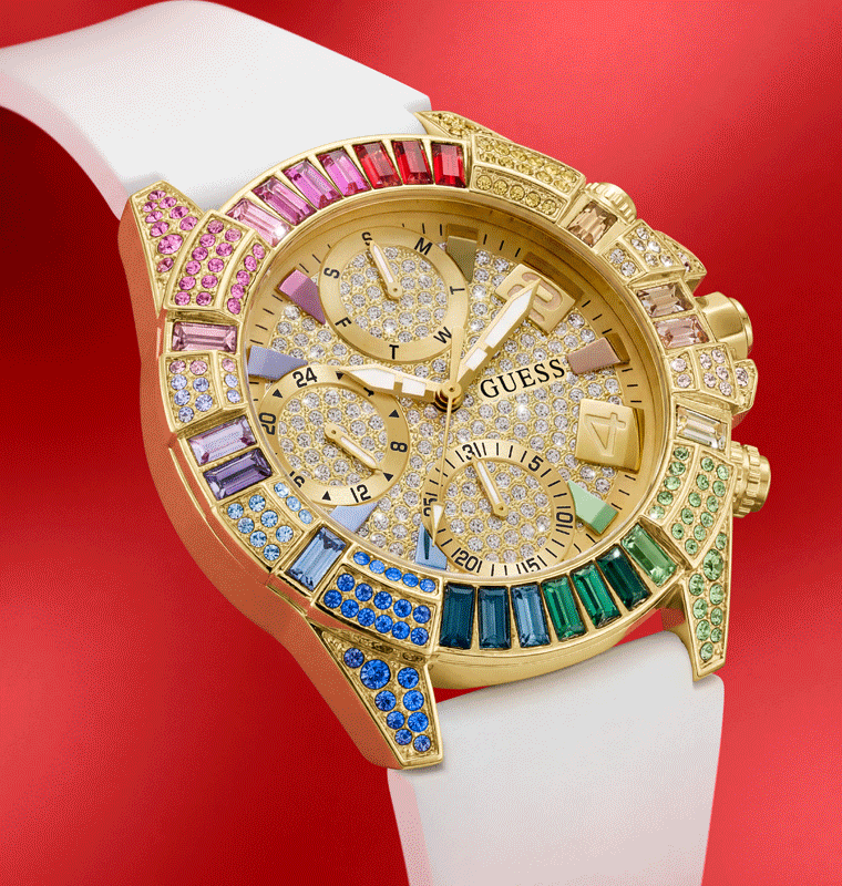 animation of pride limited edition watch with crystals