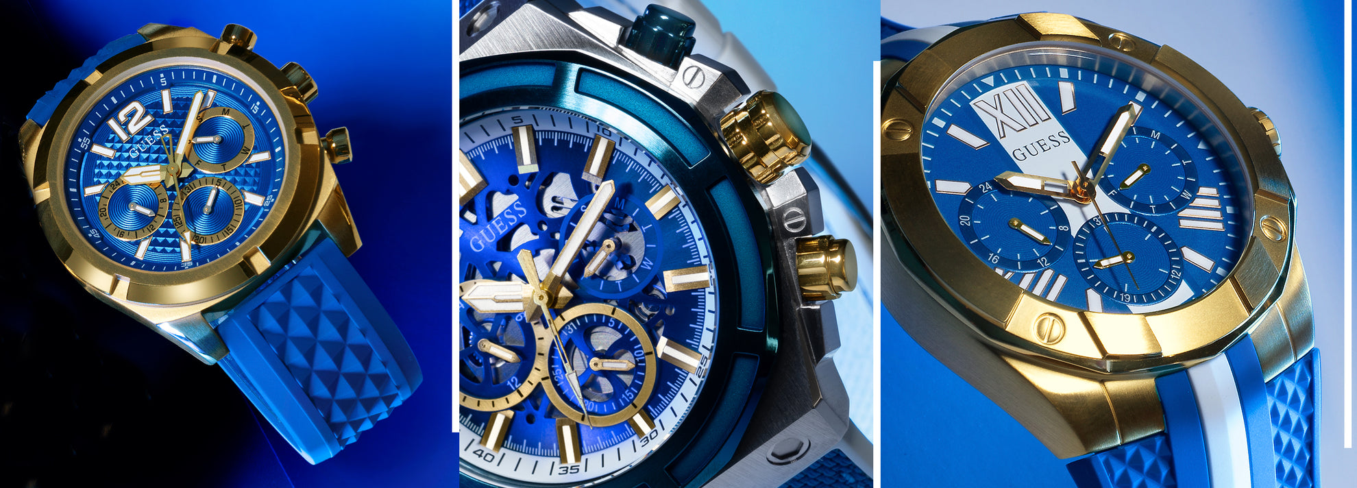 mens blue watches at different angles