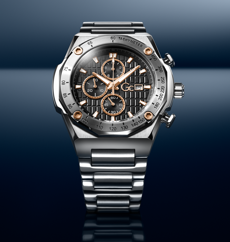 Z68002G2 watch with a metallic band on a dark gradient background