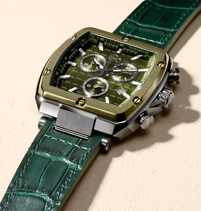 Gc Spirit Tonneau Chrono Flexstrap Y83011G9MF GUESS Watches US