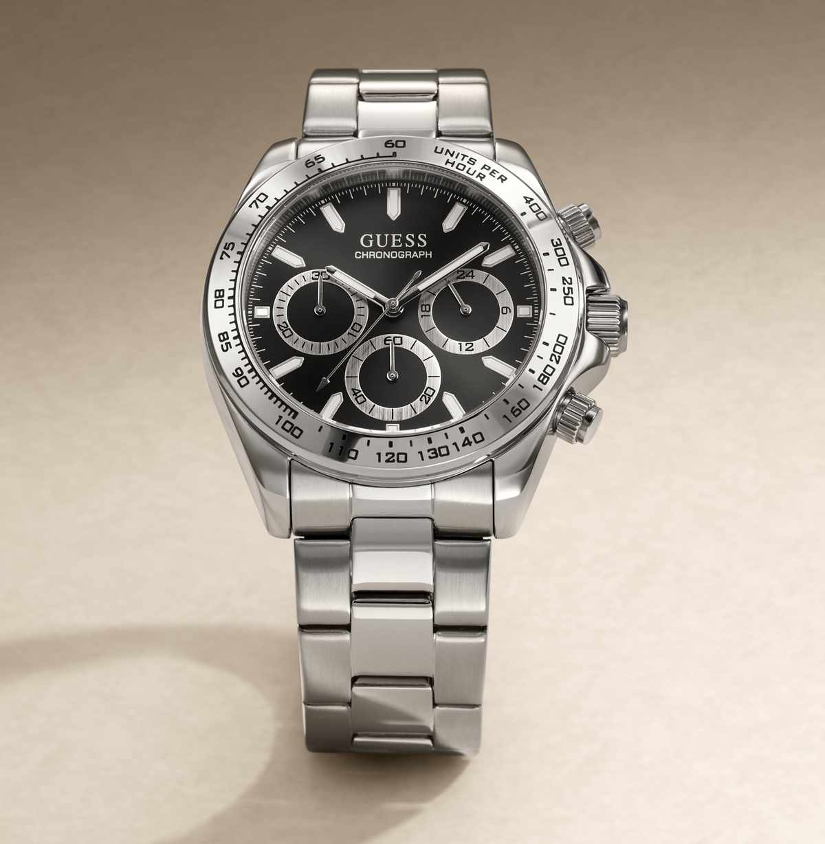 mens silver chronograph watch