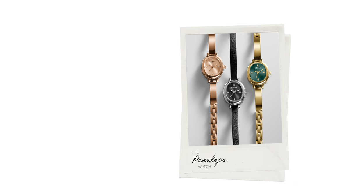Three women's analog wristwatches displayed on a white card against a white background. The watches feature rose gold, black, and gold-tone metal cases and straps, with a rose gold dial, a black dial, and a green dial respectively.