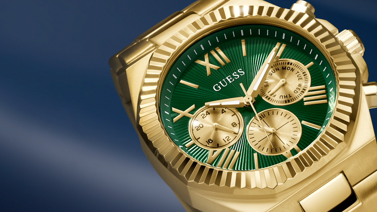 GUESS Equity Mens Gold Tone Multi-function Watch - GW0703G2 | GUESS ...