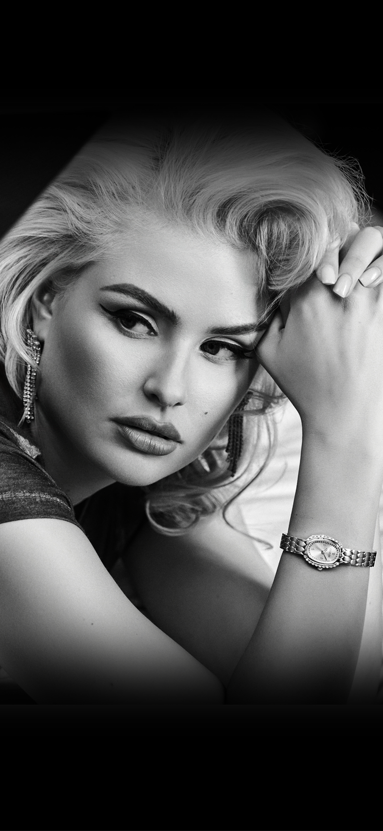 woman wearing silver watch