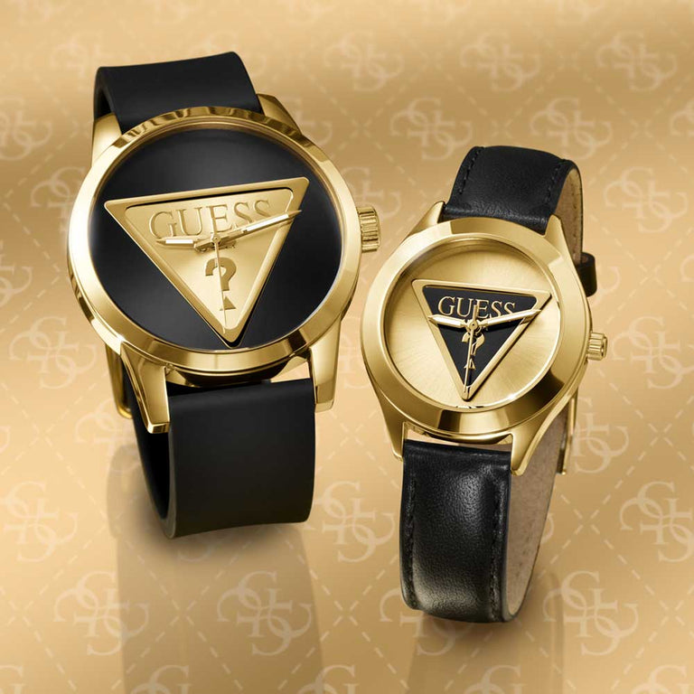 mens and womens black & gold watches