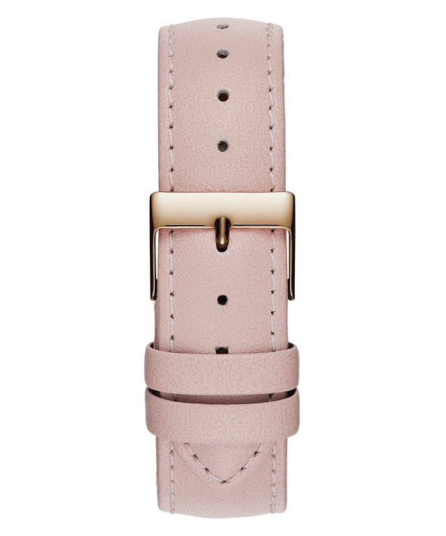 GUESS Ladies Pink Rose Gold Tone Analog Watch