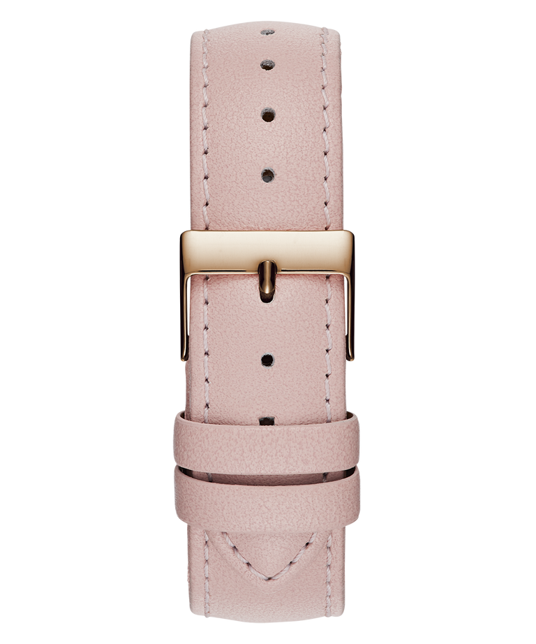 GUESS Ladies Pink Rose Gold Tone Analog Watch
