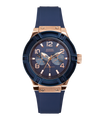 GUESS Ladies Blue Rose Gold Tone/Blue Multi-function Watch
