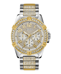 GUESS Mens Silver Tone/Gold Tone Multi-function Watch