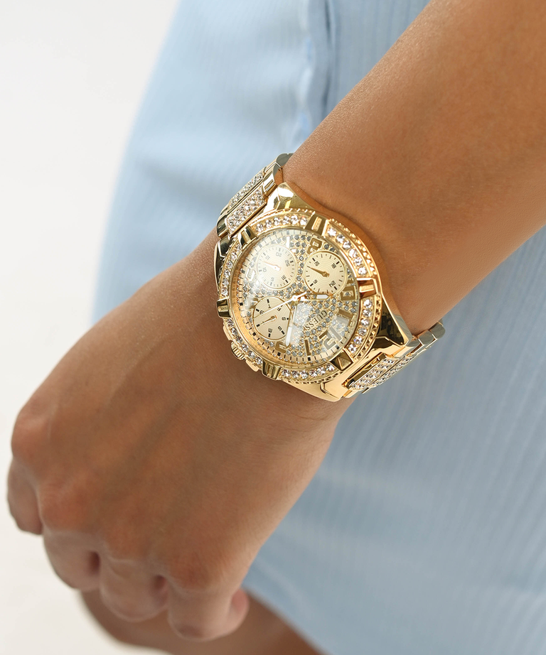 GUESS Ladies Gold Tone Multi-function Watch lifestyle