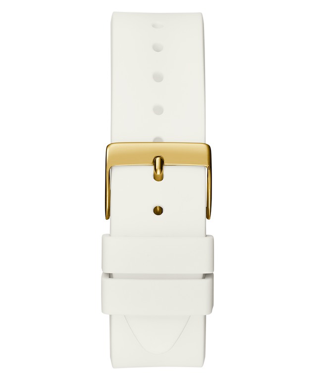 GUESS Ladies White Gold Tone Analog Watch