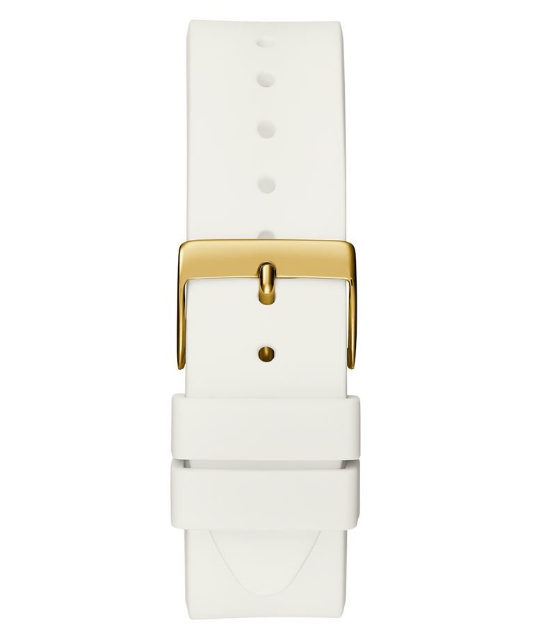 GUESS Ladies White Gold Tone Analog Watch