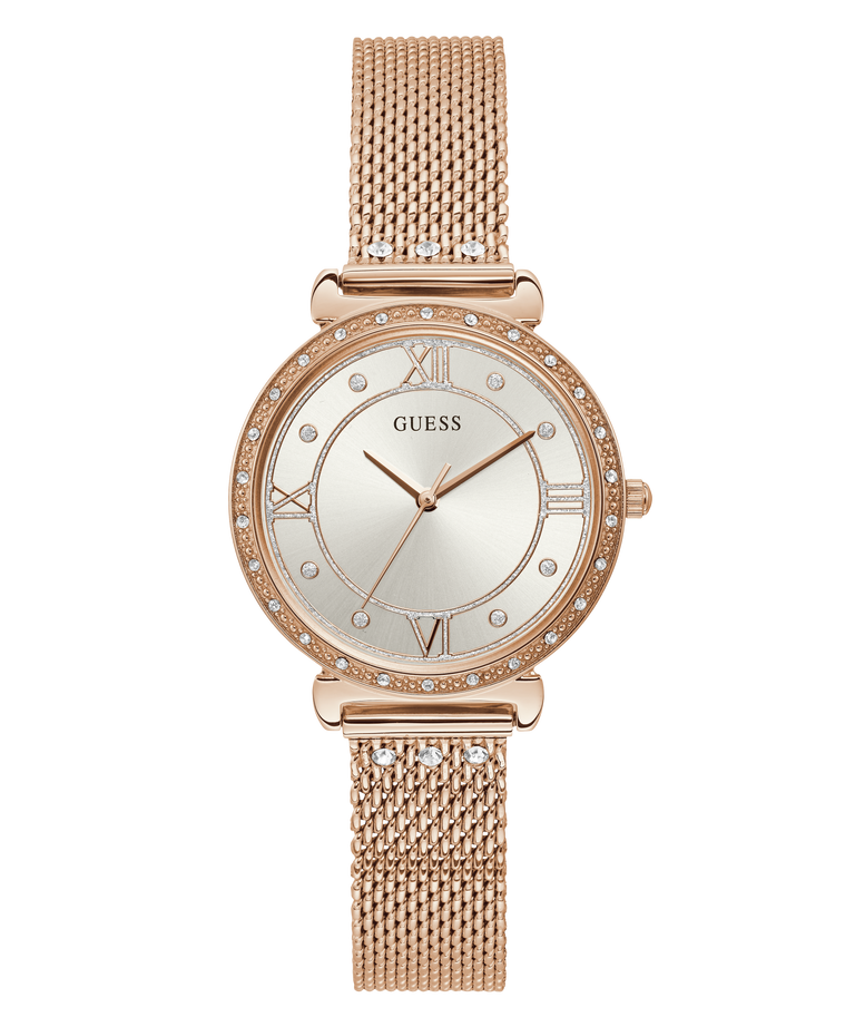 GUESS Ladies Rose Gold Tone Analog Watch