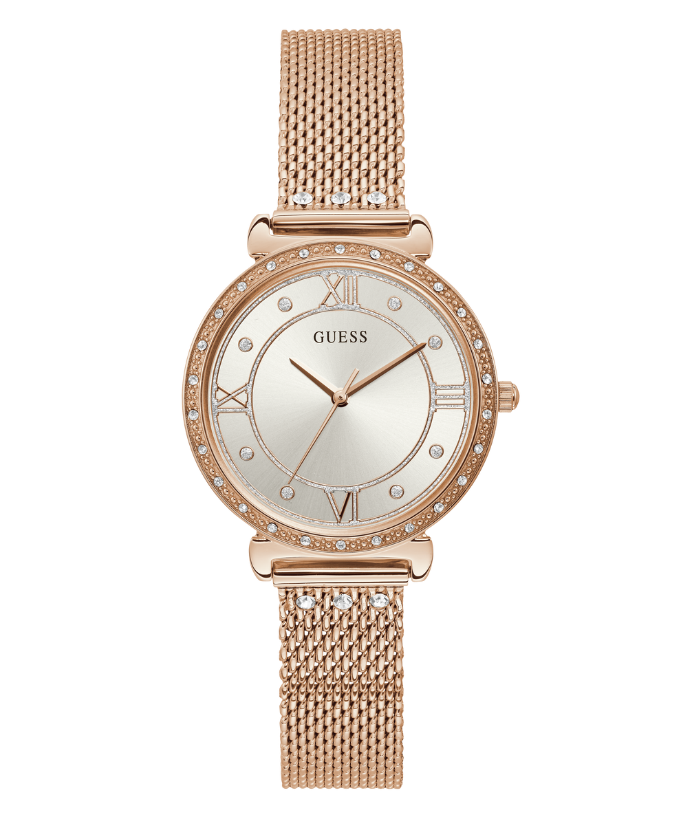 GUESS Ladies Rose Gold Tone Analog Watch