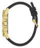 GUESS Mens Black Gold Tone Analog Watch