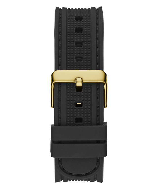 GUESS Mens Black Gold Tone Analog Watch